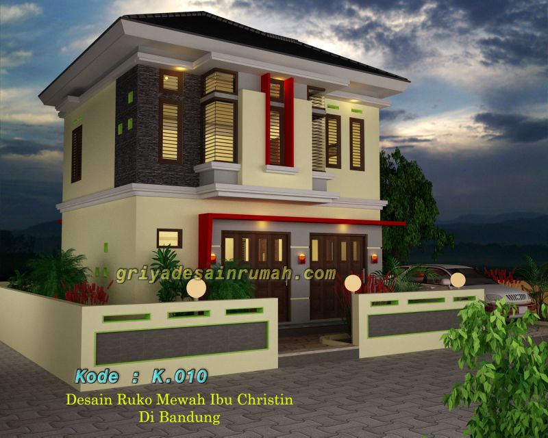  Rumah  Toko  Mewah 2  Lantai  di Bandung Jasa Desain  Rumah 