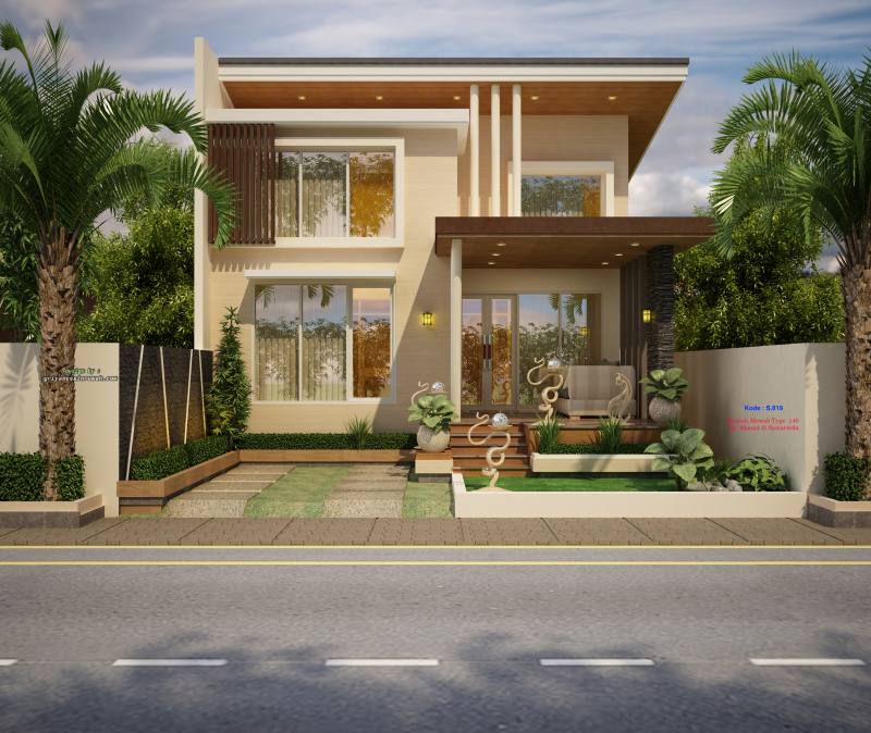 Rumah Mewah Tropis Modern 1 Lantai Type 140 | Jasa Desain Rumah