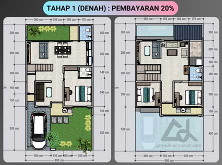 sistem pembayaran desain tahap denah